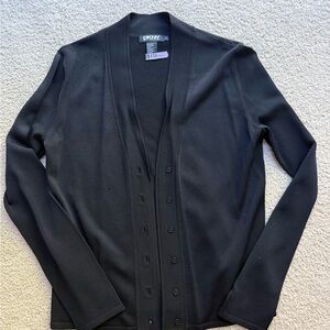DKNY Elegant Black Knitwear Cardigan